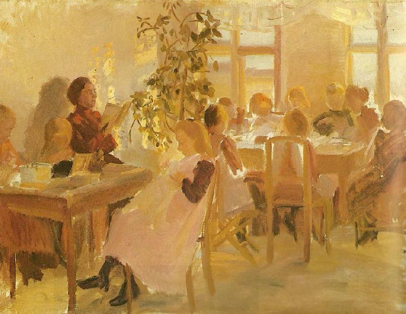 Anna Ancher en syskole i skagen